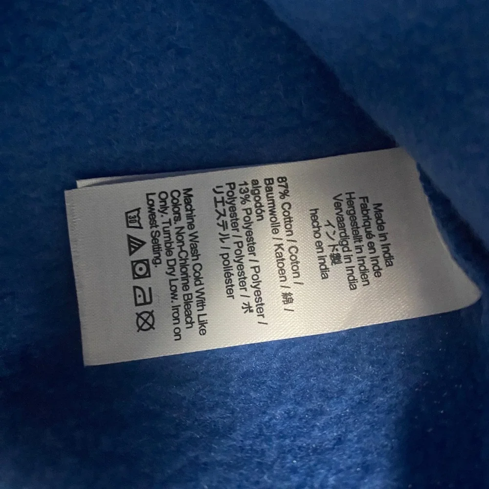 Madewell Sweatshirt Womens Small Crewneck Varsity Blue Striped NY284 - Picture 7 of 9